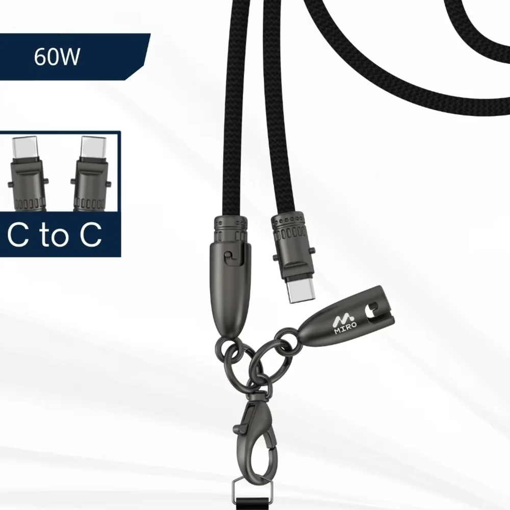 IRO Pink High-Speed Lanyard Charging Cable
